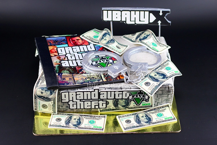 Торт детский Grand Theft Auto 5 (GTA-5)