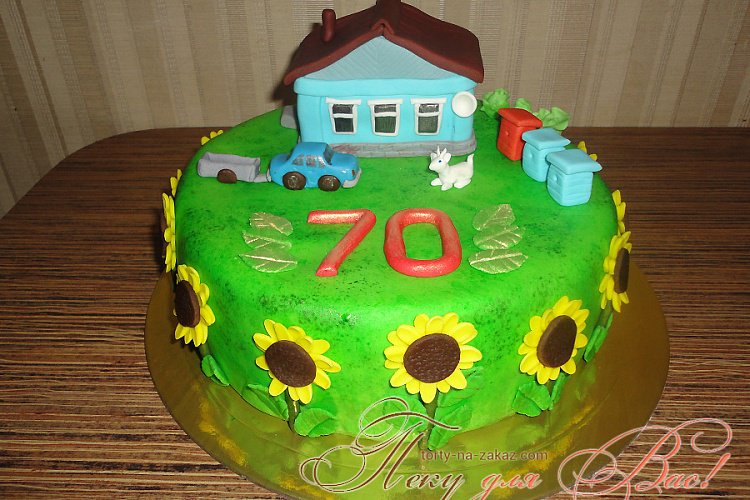Праздничный торт на 70 лет
